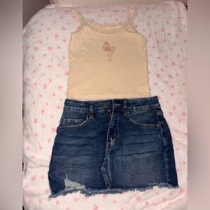 Baby tee + Mini Skirt Bundle 🩷💐